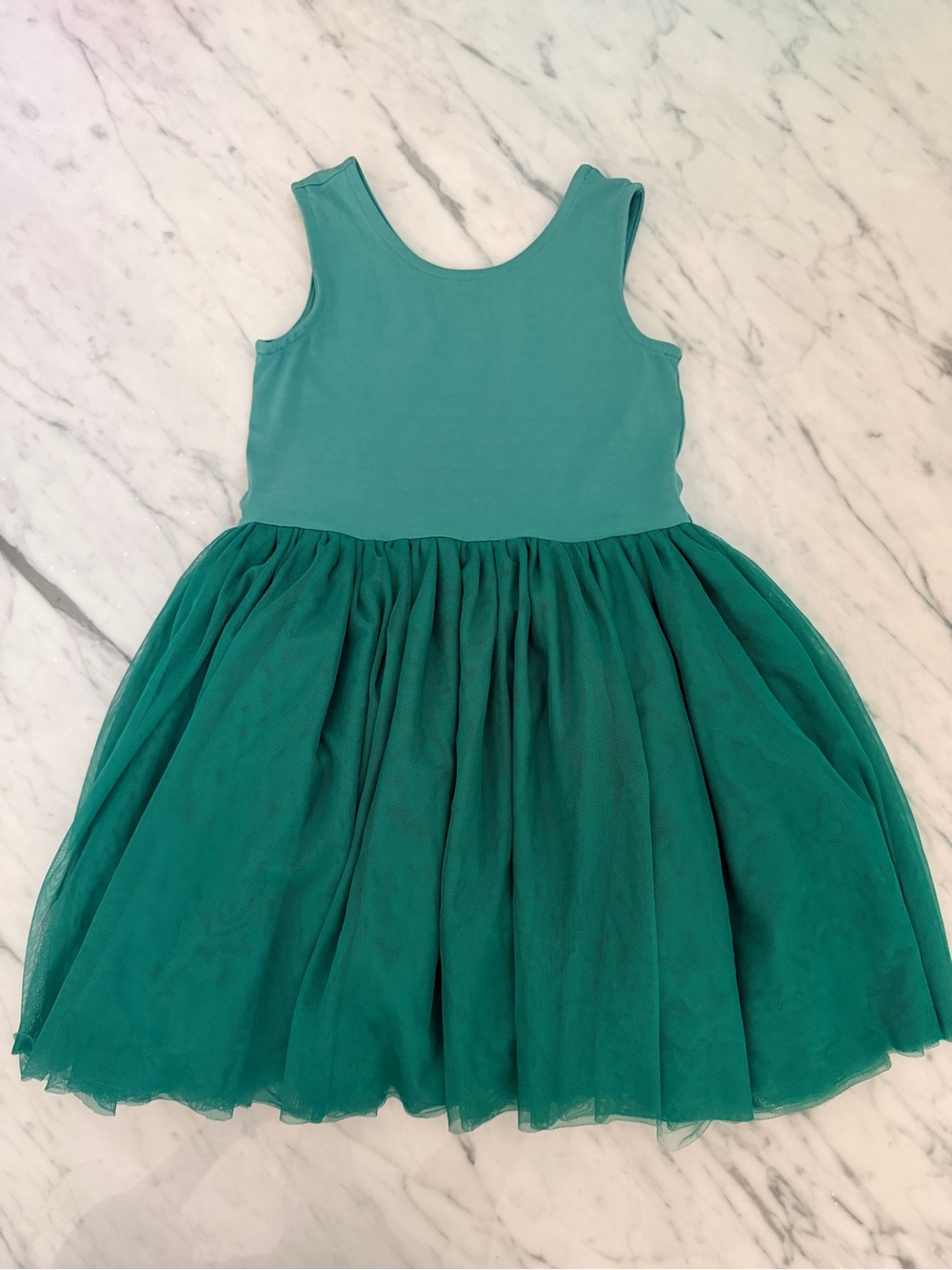 Hanna Andersson Tulle Skirt Green Dress Size 8